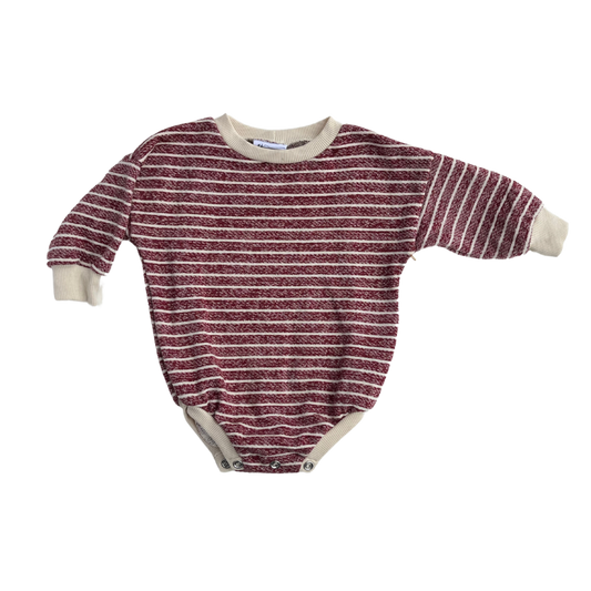 Red Striped Sweater Romper (6-9M)